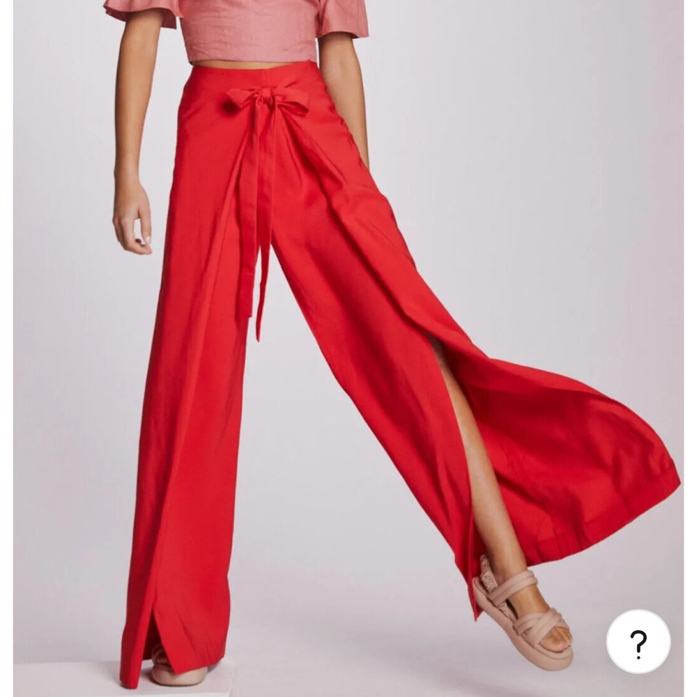 Anthropologie Margo Baridon Habanero wide leg apron pants 👖
 #quietluxury